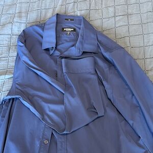 Express Classic Blue Dress Shirt slim large